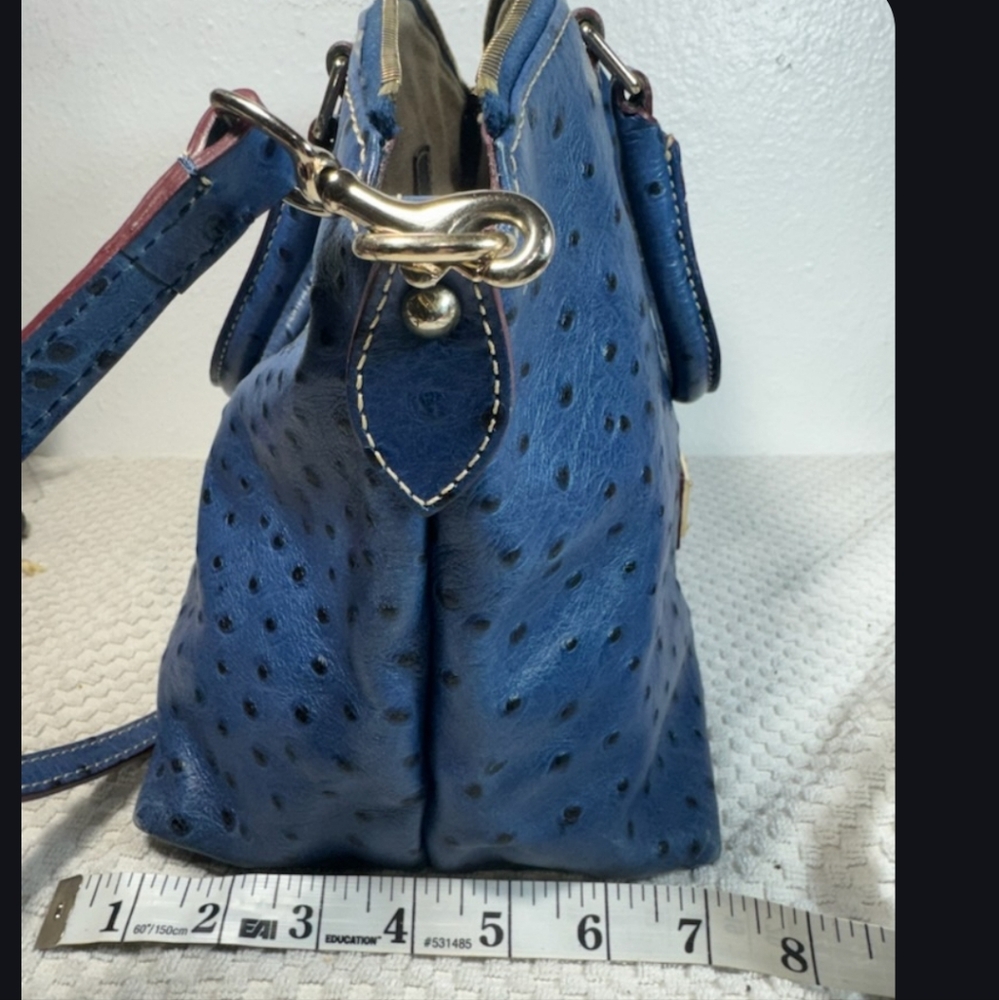 Dooney & Bourke Textured Blue Satchel - Picture 5 of 8